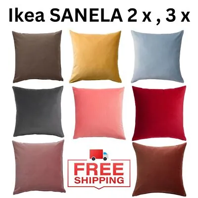 Ikea SANELA Cushion Cover 50cm X 50cm 100% Cotton New Velvet Pack Of 2 & 3 • £13.99