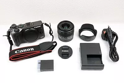 CANON EOS M6 BODY + EF-M 15-45mm F3.5-6.3 IS STM ZOOM LENS - EXCELLENT CONDITION • £395