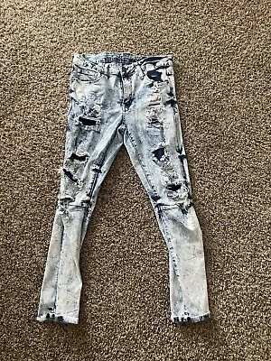 Rue 21 Premium Jeans Distressed Acid Washed 30x30  • $10