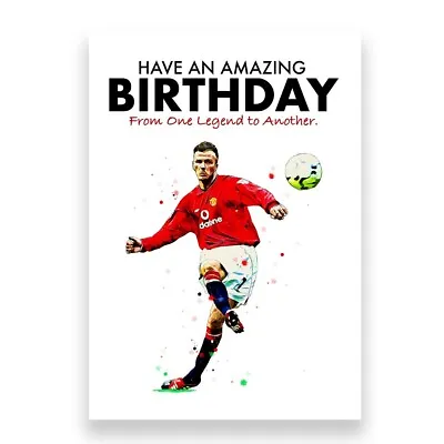 Manchester United Birthday Card | David Beckham Birthday Card • £3.95