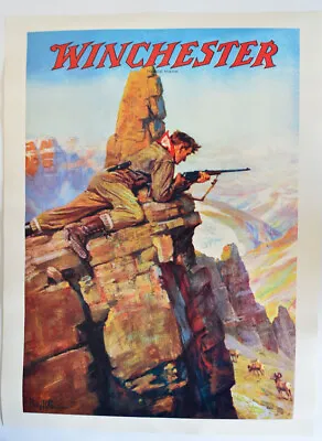 Winfield Galleries Poster  Winchester Hunter And Big Horn Sheep  (5550) • $50