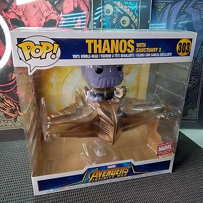 Funko Pop Avengers Thanos With Sanctuary 2 #303 (Marvel Collector Corps) • £29.99