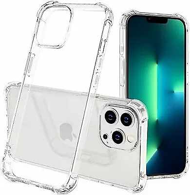 $7.99 • Buy For IPhone 15 14 13 12 11 Pro Max Plus XR XS Clear Case Corner Bumper TPU Cover
