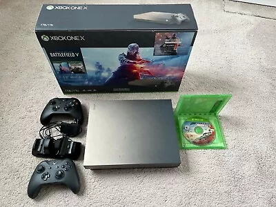 Xbox One X 1TB Gold Rush 2 Controllers Charger Forza Horizon Game CD • $179