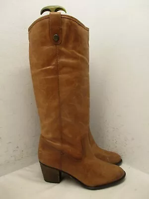 Vince Camuto Womens KOLTON Knee High Brown Pull On Leather Boots Sz 10 M • $39.95