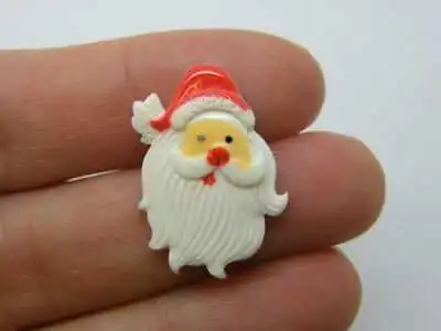 12 Santa Father Christmas Embellishments Cabochons Resin CT297 • £2.30