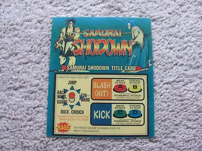 Samurai Shodown SNK Neo Geo MVS Arcade Mini Marquee Only ~ Original • $15