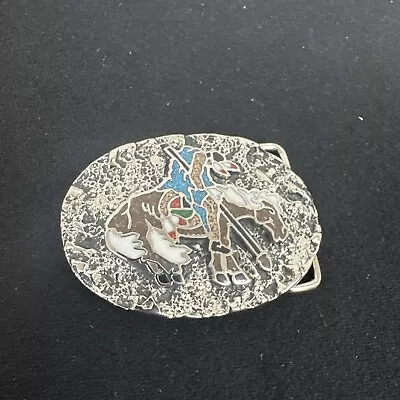 End Of Trail Vintage Belt Buckle S.S.I.  Silver Tone Indian Native Horse • $19.99