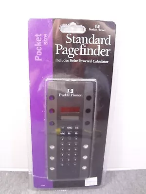 NEW Franklin Planner Standard Pagefinder POCKET Size 21640 Solar Calculator • $11.99