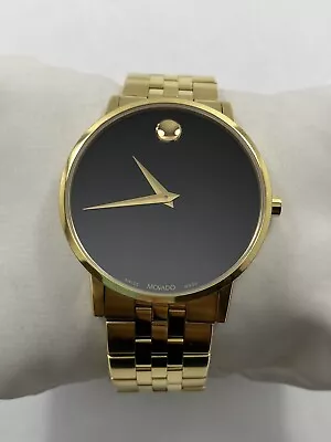 Movado Museum Classic Black Dial Stainless Steel Men's Quartz Watch 0607203 • $314.95