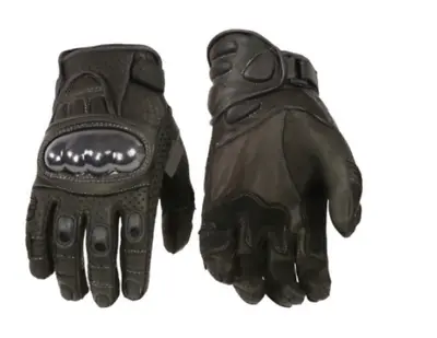 Motorcycle Motorbike Gloves Knuckle Protection Vented Leather Riding Sports  • £10.99