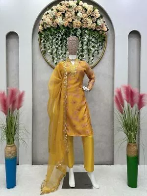 Pakistani Designer Salwar Kameez Indian Bollywood Party Wear Salwar Suit Clothes • $80.17
