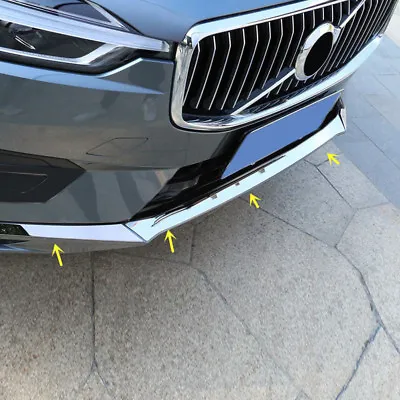 For Volvo XC60 2018-2023 Steel Chrome Front Bumper Lip Protector Cover Trim 3pcs • $22