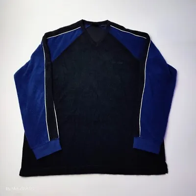 Mossimo Sweatshirt Mens XXL Black Blue White Embroidered Logo Stripe Terry Cloth • $30