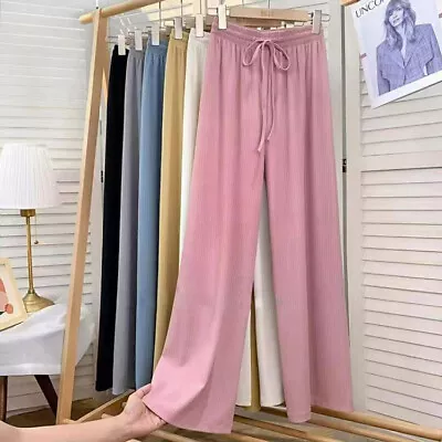 Casual Pants Fashion Loose High Waist Women Straight Pants Korean Trousers • $22.07
