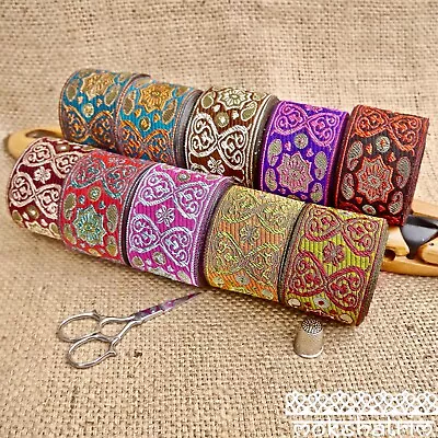 £2.30 • Buy Traditional Indian Asian Baroque Paisley Jacquard Ribbon MA134