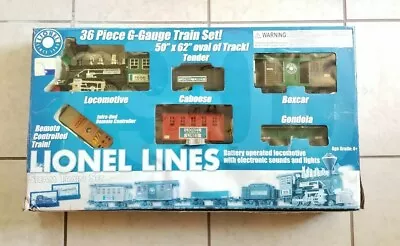 Lionel Lines 36 Piece Steam G-Gauge Train Set W/ Infra-Red Remote Sound & Lights • $143.87