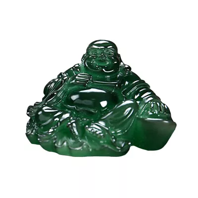  Sitting Buddha Ornament Retro Decor Laughing Statue Lotus Type • £10.55