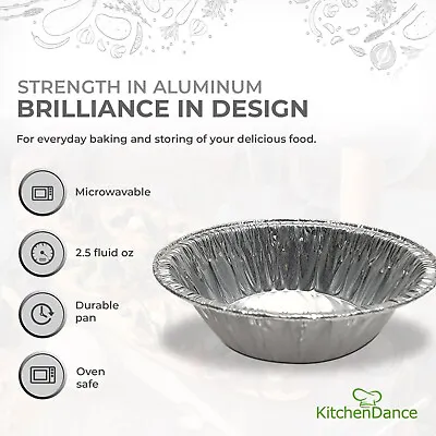  KitchenDance 3  Disposable Aluminum Foil Tart Pan / Mini Pie Pan - #301 • $15
