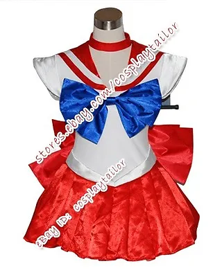 $79.99 • Buy Sailor Moon Raye Hino Mars Party Dress Red Uniform Halloween Cosplay Costume