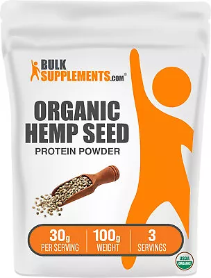 BulkSupplements Organic Hemp Seed Protein Powder - Plant-Based Protein • $14.96