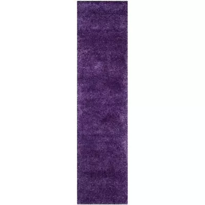 Safavieh Milan Shag 2' X 8' Power Loomed Rug In Purple • $96.99