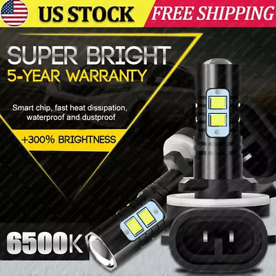 2Pcs LED Fog Light Kit 880 899 Bulbs For 1999-2001 Dodge Ram 1500 2500 3500 • $20.56