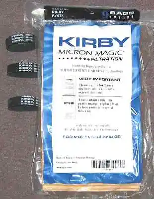 9 Kirby Vacuum Bags G3 G6 Micron Magic 197394 + 3 Belts • $19.99