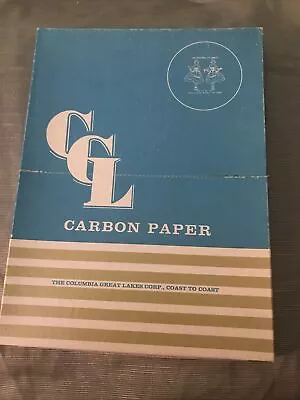 50 Sheets VINTAGE CARBON PAPER In Box Columbia Great Lakes Corp Typewriter • $19.56