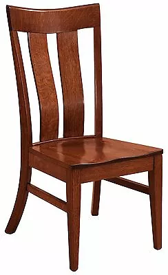 QUICK SHIP -Set (2) Amish Mission Slat Dining Side Chair Solid Wood Sherwood • $899