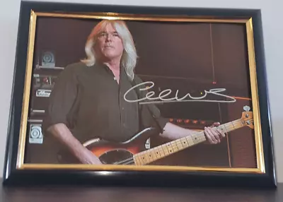 CLIFF WILLIAMS - HAND SIGNED ACDC PHOTO WITH COA - 8x10 PHOTO - FRAMED AUTHENTIC • £100.21