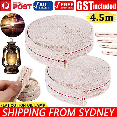 4.5M Flat Cotton Oil Lamp Lantern Wick For Kerosene Burner Lighting Pratical AU • $5.73