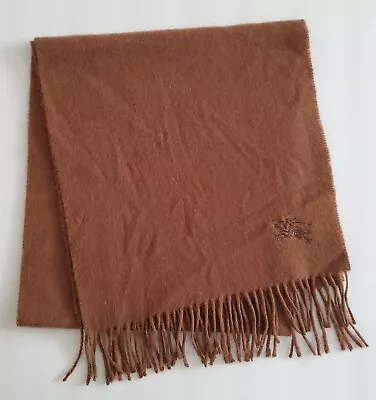 Vintage Burberry Logo Scarf Dark Camel Brown • $75