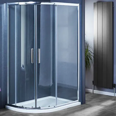 £79.99 • Buy 800/900/1000/1200 Offset Quadrant Shower Enclosure Corner Glass Cubicle And Tray