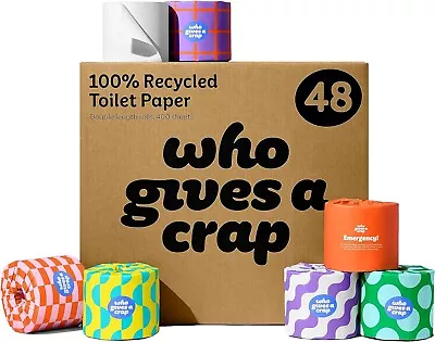 Who Gives A Crap – Eco Friendly Toilet Roll Box Of 48 Toilet Rolls (3-Ply 400 • £62