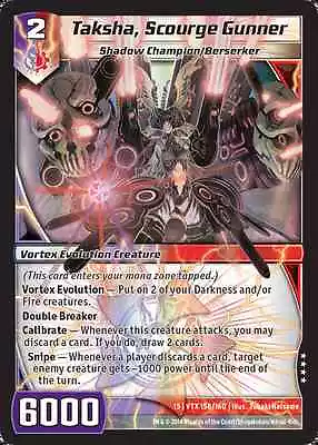 Kaijudo X3 TAKSHA SCOURGE GUNNER Very Rare #158/160 15VTX (Playset) FOIL Vortex • $1.04