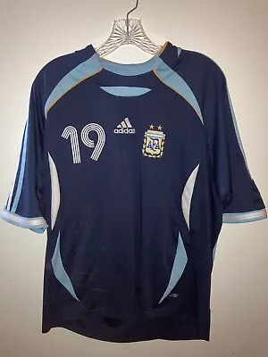 Argentina 2006 World Cup Away Jersey Messi #19 Large Adidas AFA • $39.99