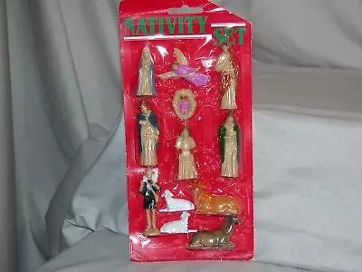 Vintage Plastic Nativity Scene Figures And Animals - Sealed Original Package • $12