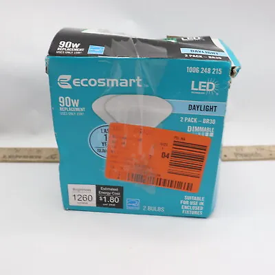 (2-Pk) Ecosmart Dimmable LED Light Bulb Daylight 5000K 90W Equivalent 1006248215 • $6.58