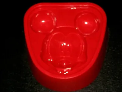 Disney Mickey Mouse Gelatin Jello Mold Red Plastic 5  X 5  X 2   Vg Pre-owned • $3.99