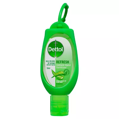 Dettol Antibacterial Instant Hand Sanitiser Refresh Green Clip 50ml • $4.54