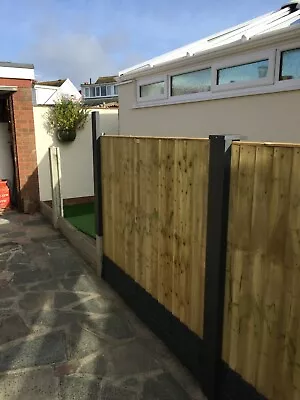 £59.99 • Buy Intermediate Fence Post Extender Graphite Grey Free Delivery Up To 8 Ft H-shaped