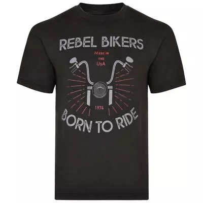 KAM Men's Big Size Rebel Bikers Acid Wash Tee (5319) Size  2XL-8XL • £18.85