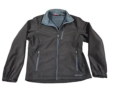 Black Diamond Jacket Mens Medium Black Double Diamond Fleece Lined Softshell  • $19.99