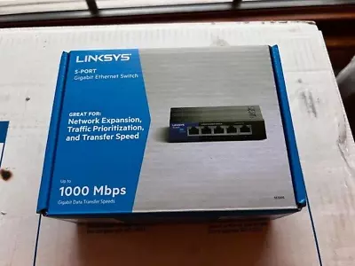 New Linksys SE3005 5-port Gigabit Ethernet Switch • $19