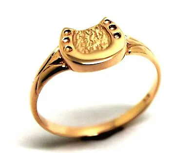 Size Q Kaedesigns New Genuine 9Kt 9ct Genuine Yellow Gold  Lucky Horseshoe Ring • £142.56