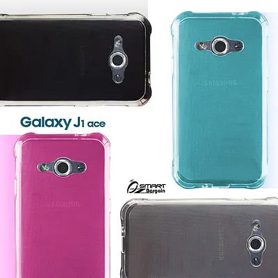 Soft TPU Gel Jelly Rubber Case Cover For Samsung Galaxy J1 Ace + SC GD • £2.87