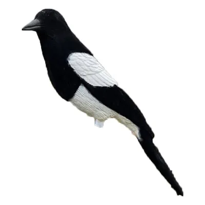 Magpie Flocked Decoy Larsen Trap Bird Decoying Shooting Fake Bird With Peg HD • £8.89