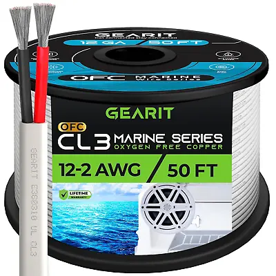 12/2 Marine Wire (50 Feet) 12AWG Gauge - Tinned OFC Copper/Marine Grade Speaker  • $60.99