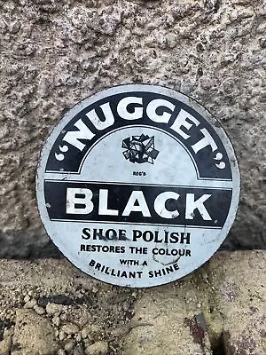Nugget Black Shoe Polish 3 Floz Vintage Tin • $25